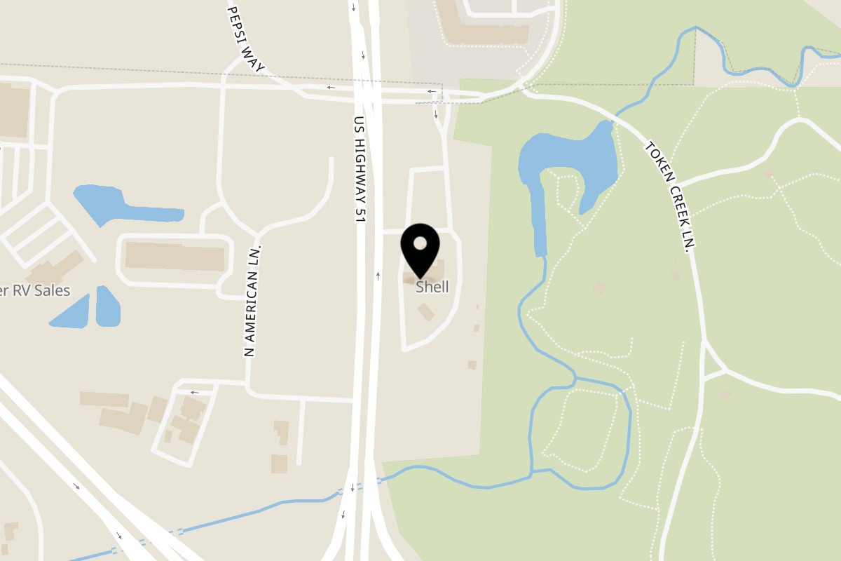 Map showing the location of Highway Dhaba Bar & Grill on 6162 US-51 in DeForest